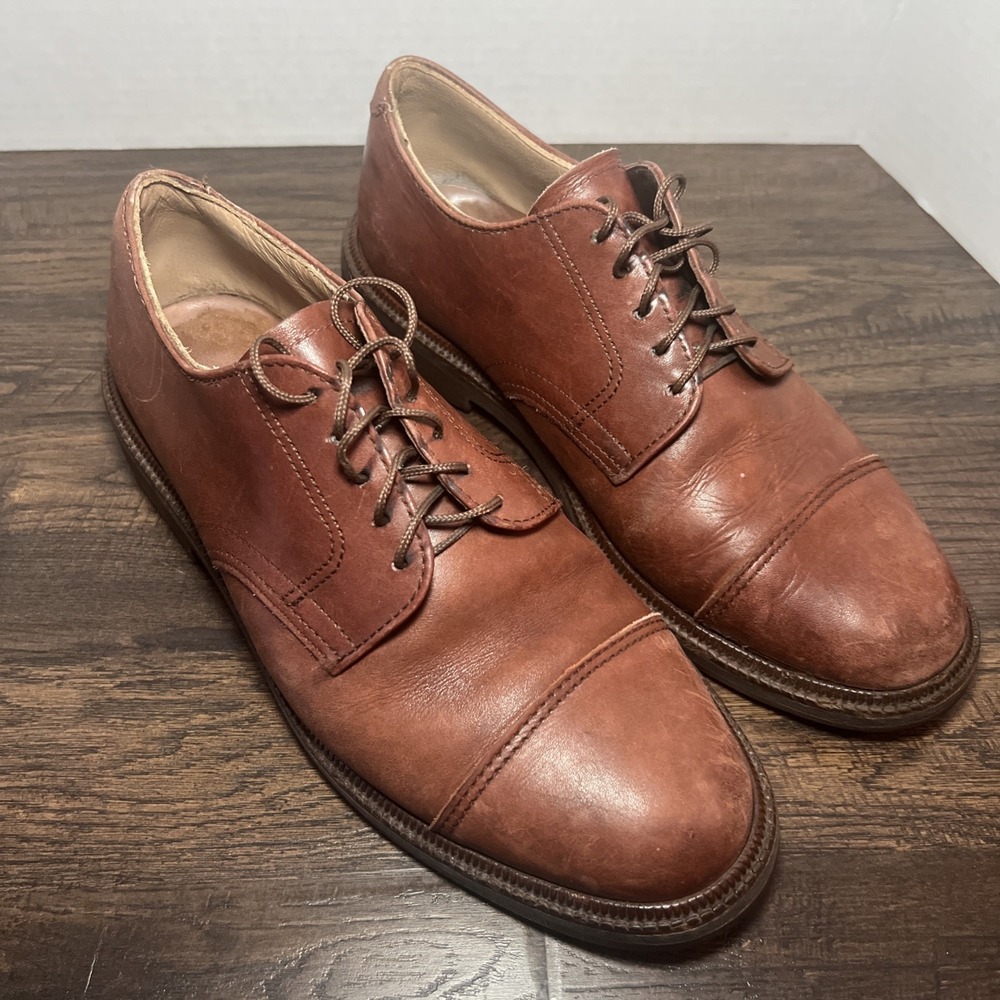 Sebago Shoes Men's  10 Brown Leather Lace Up Casual Dress Shoes Church Office‎